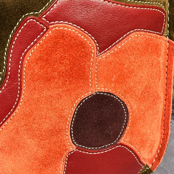 Coach Poppy for Peace Vintage Suede and Leather Shoulder Bag - Picture 4 of 9